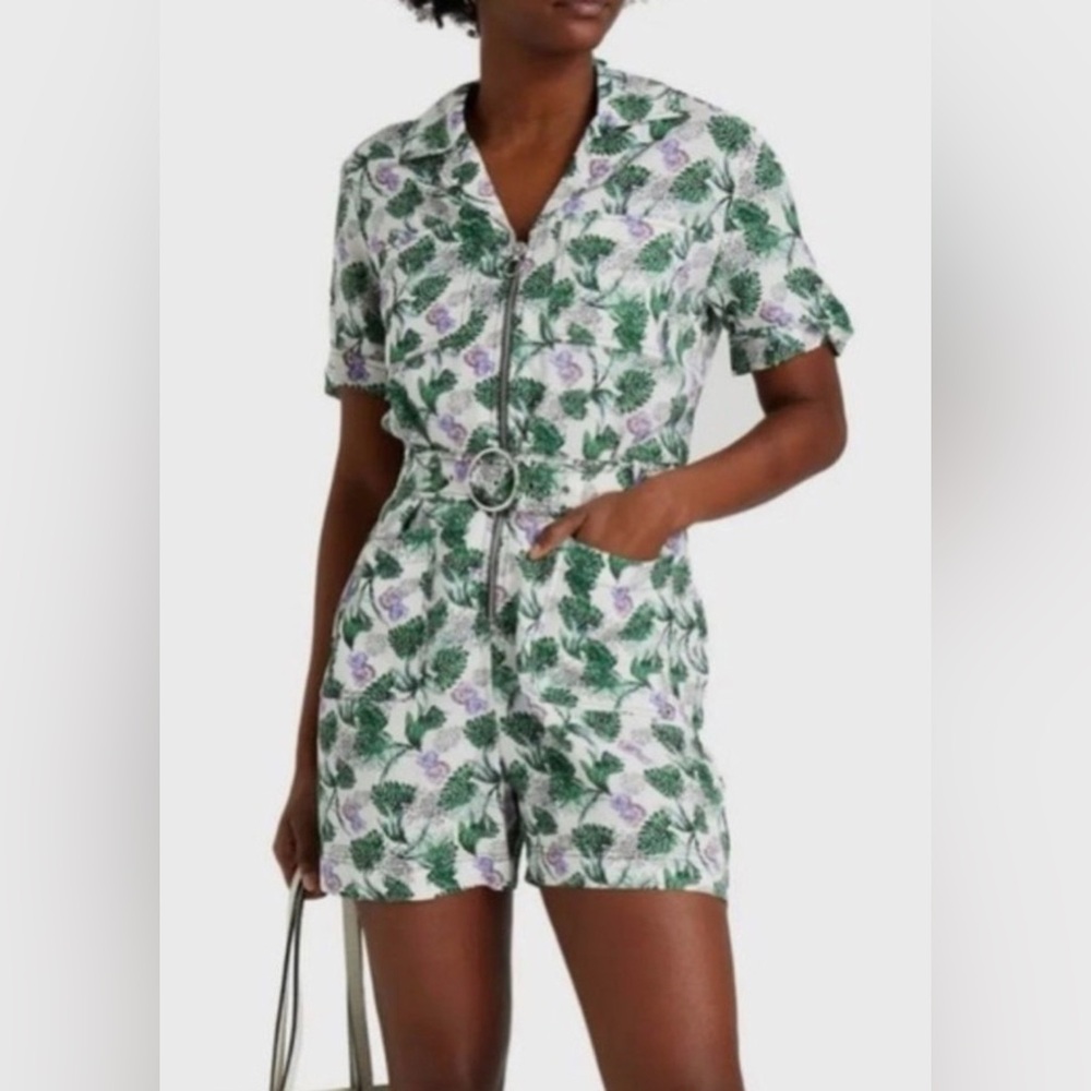 Maje Floral Utility Romper